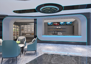 杭州都市電競網咖裝修設計案例效果圖