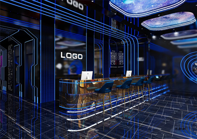 炫酷科技感KTV裝修設(shè)計案例效果圖